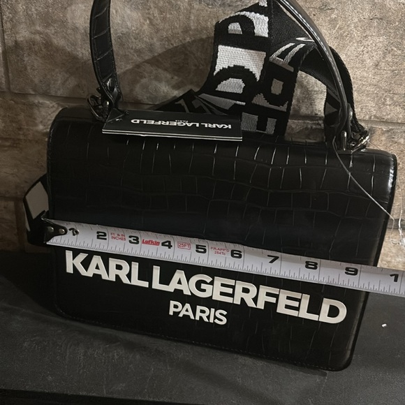 NWT Karl Lagerfeld crossbody/satchel black and white - Picture 10 of 11